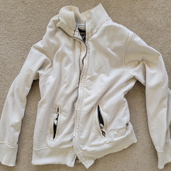 Mens American Eagle XL zip up sweatshirt, off-white - Picture 1 of 4